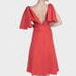 Leto Knotted Dress - Poppy Red