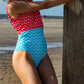 Bixbite Swimsuit - Electric Red / Aqua