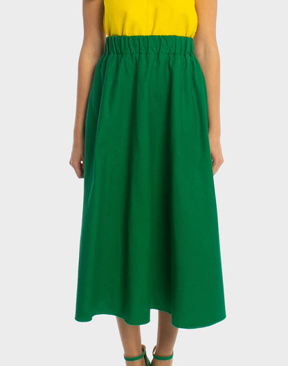 Phoebe Midi Skirt - Emerald Green